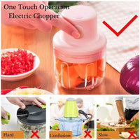 KolorFish Electric Mini Garlic Chopper 250ml Electric Vegetable Chopper