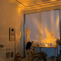 Rotating Water Ripple Night Light Aura Lamp